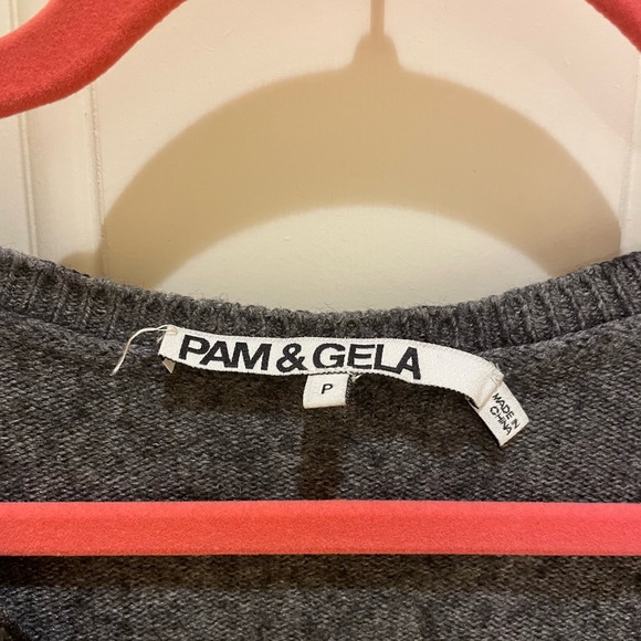 Pam and Gela V Neck Ocelot Print Sweater - Picture 5 of 5